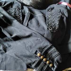 torrid Black Military-Style Blazer with Gold Buttons